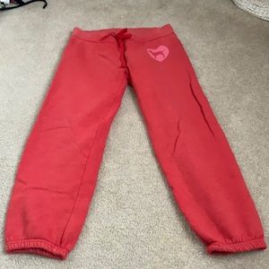 Red  pink sweatpants